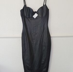 Fashion Nova Dress Rita Dress Adjustable Strap Black Dress